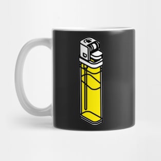 Yellow bic lighter - Digital drawing - Colour Mug